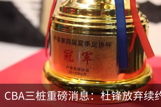 CBA三桩重磅消息：杜锋放弃续约，山东或签约王岚嵚，潘江被迫下课